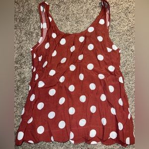 Mittoshop Red and White Tank Top